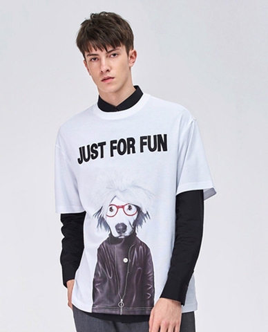 Just For Fun round neck short sleeve men's t-shirt