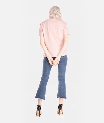 Basic loose form T-shirt with crew neck