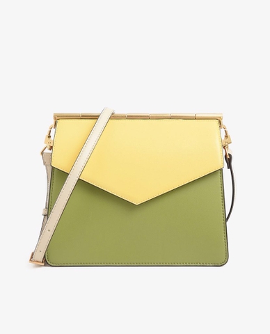 Croc Effect Angular crossbody bag