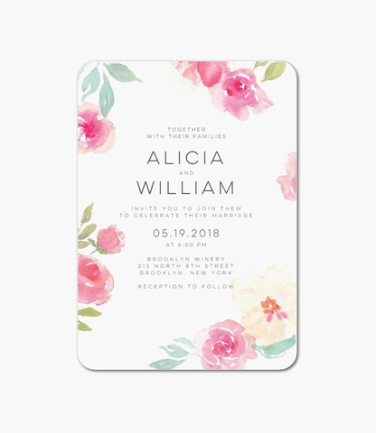 Green flower card