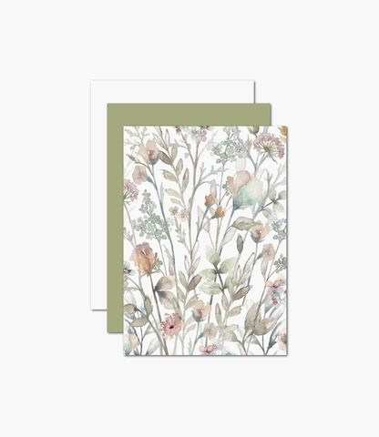 White floral card